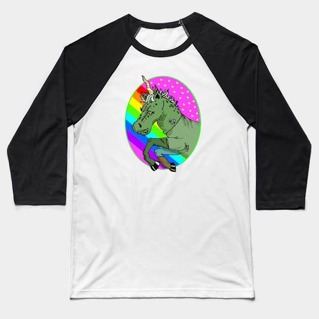 Undead Unicorn Baseball T-Shirt by GOATSgear